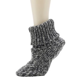 Women's Cuddl Duds® Cozy Garter Bootie Slipper Socks with Gripper Bottom