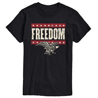 Men's Freedom Patriotic Distressed Graphic Tee