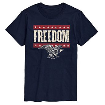 Men's Freedom Patriotic Distressed Graphic Tee