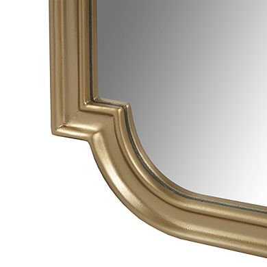 Gold Scalloped Wood Wall Mirror, 21.25"W x 38"H