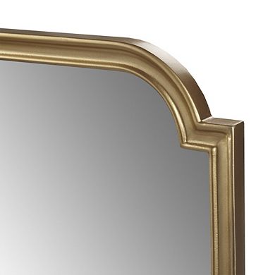 Gold Scalloped Wood Wall Mirror, 21.25"W x 38"H