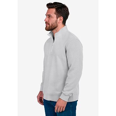 KingSize Men's Big & Tall Reverse Weave 1/4 Zip Up Hoodie