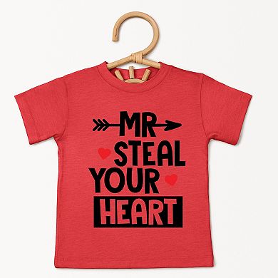 Mr. Steal Your Heart - Toddler Short Sleeve Graphic T-Shirt