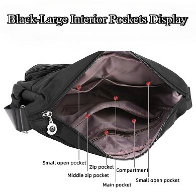 Shoulder Handbag with Multiple Pockets Crossbody and Top Handle Satchel