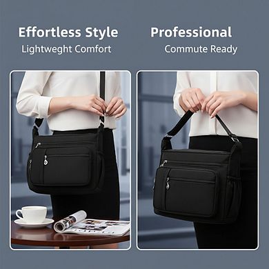 Shoulder Handbag with Multiple Pockets Crossbody and Top Handle Satchel