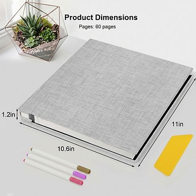 Self Adhesive Photo Album with Magnetic Pages Holds Multiple Photo Sizes