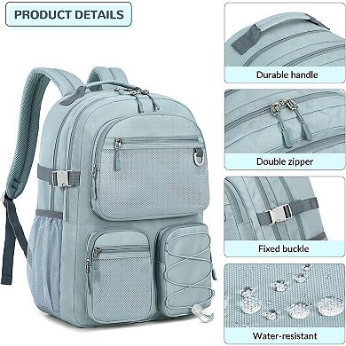 Water Resistant Backpack with Multiple Pockets for School Travel and Outdoor