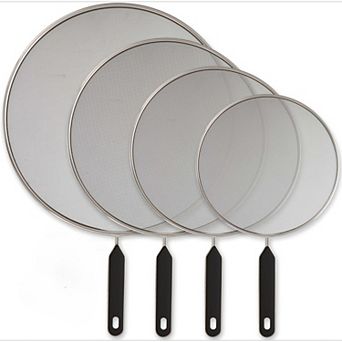 Great Ambitions Stainless Steel Splatter Guard Set,Splatter Screen for Frying Pan,Cooking Pots