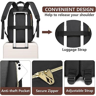 Work Travel Laptop Backpack with USB Charger Waterproof and Anti Theft