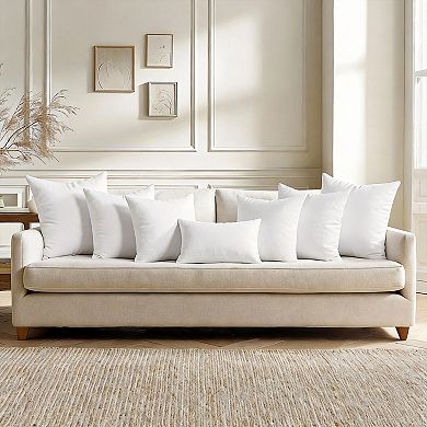 4 Pack 18x18 99% Virgin Fiber Filling Pillow Inserts - Durable, Supportive, Multi-Use, Easy to Clean