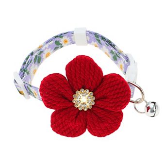 Dog Collars for Small Dogs, Flower Design, Puppy Collar for Dog Collar, Cute Dog Collar with Bell