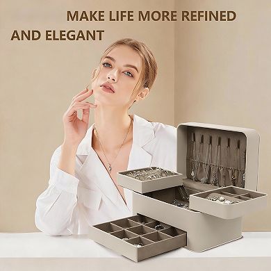 Jewelry Organizer with Drawers for Earrings, Rings, Necklaces, Bracelets