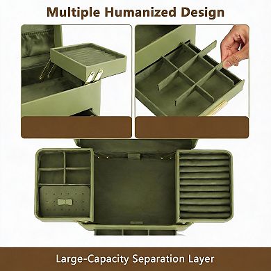 Jewelry Organizer with Drawers for Earrings, Rings, Necklaces, Bracelets