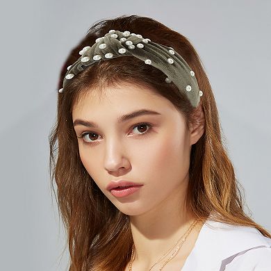 Velvet Pearl Knot for Women 1 Pc
