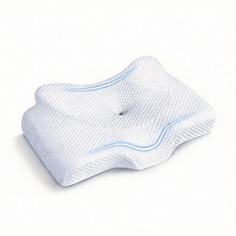 Ergonomic Memory Foam Pillow for Neck Pain Relief - Adjustable, Breathable, Odorless