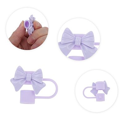 Bow Straw Cover Cap 4 Pcs