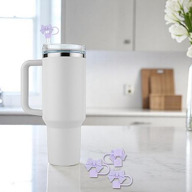 Bow Straw Cover Cap 4 Pcs