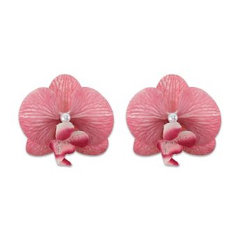 Phalaenopsis Faux Pearl Duckbill Clip for Women 2 pc