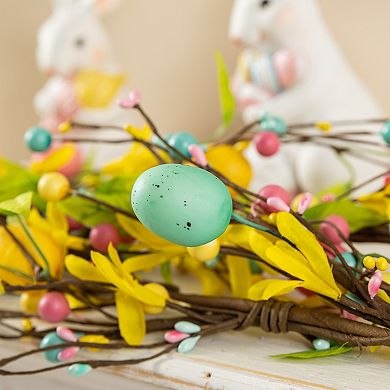 Glitzhome 72"L Easter Egg & Flower Garland, Easter Atificial Garland for Indoor & Outdoor