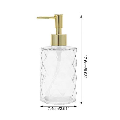 1 Pc Reusable Diamond-shaped Soap Dispenser 11.16oz