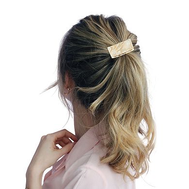 Fashion Rectangular Texture Ponytail Buckle Hair Clip for Women 1 Pc