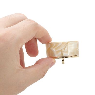 Fashion Rectangular Texture Ponytail Buckle Hair Clip for Women 1 Pc