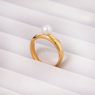 Belinda Jewelz 18k Gold Plated Vermeil Pearl Dome Statement Ring