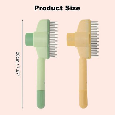 Cat Comb, Pet Hair Removal, Flea Comb, Grooming Brush with Release Button, De-Shedding Brush