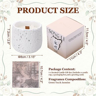 Scented Candle Jar for Home, Natural Soy Wax Cement Jar Large Home Decor Scented Candles