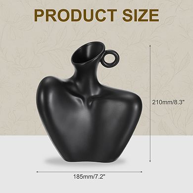 Ceramic Modern Flower Vase, Body Shape Art Ceramic Statues Centerpiece Ornament for Home Decor