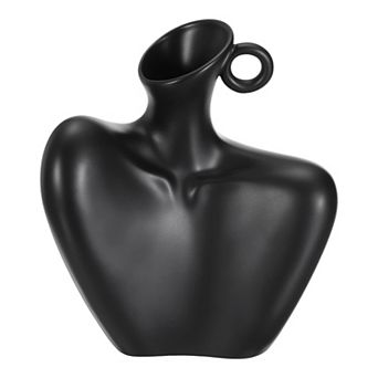 Ceramic Modern Flower Vase, Body Shape Art Ceramic Statues Centerpiece Ornament for Home Decor