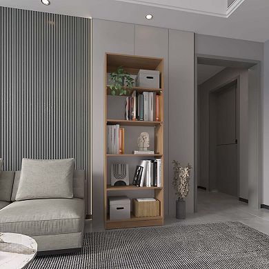 Vinton 4-Tier Bookcase with Modern Storage for Books and Decor