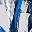 Blue Silver Tone