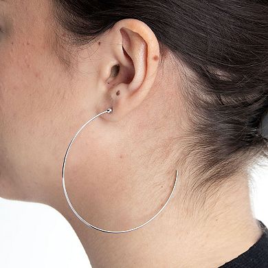 Belinda Jewelz Thin Large Sterling Silver Hoop Earrings