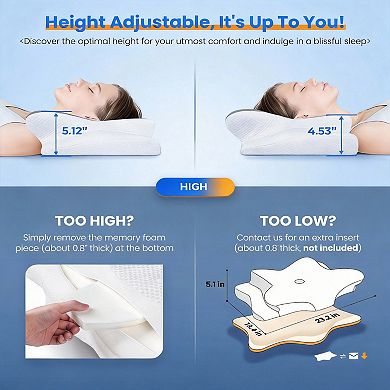 Ergonomic Contour Memory Foam Pillow for Neck Support