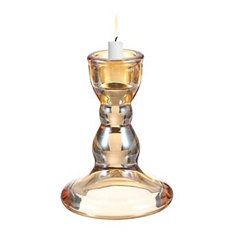 Vintage Crystal Candle Holder, French Nordic Diamond Glass Tealight Holder for Centerpiece Tabletop