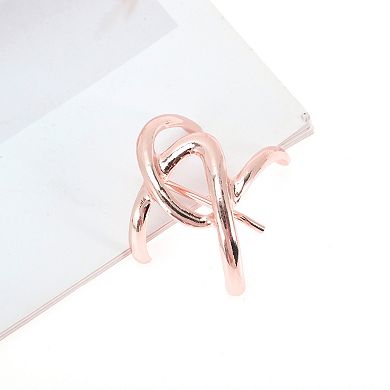 Irregular Cross Ponytail Buckle Hair Clip for Women 1 Set