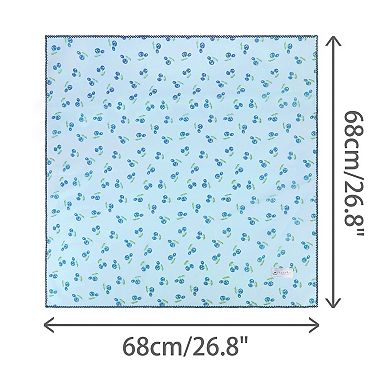 Women's Cherry Pattern Scarf, 26.7''X26.7'' Square Cotton Neckerchief Scarves for Spring Costume