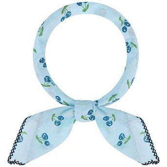 Women's Cherry Pattern Scarf, 26.7''X26.7'' Square Cotton Neckerchief Scarves for Spring Costume
