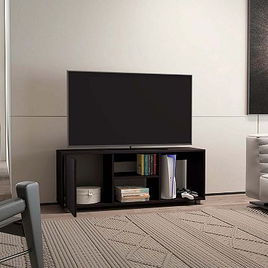 Penndel Tv Stand, 1 Door, 4 Shelves, 55" TV Capacity