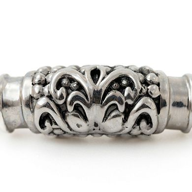 Belinda Jewelz Fleur De Lis Sterling Silver Adjustable Bracelet 7"