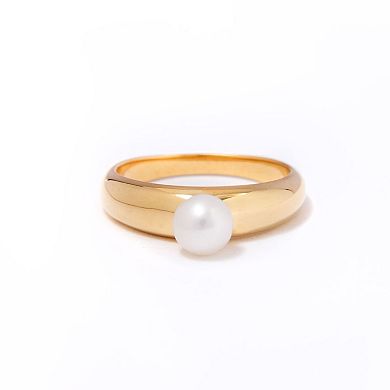 Belinda Jewelz 18k Gold Plated Vermeil Pearl Dome Statement Ring