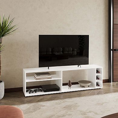 Weir Tv Stand, 6 Shelves, 60" TV Capacity,