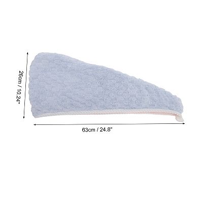 1 Pc Water-absorbent Double Layer Hair Towel for Bathroom Hotel