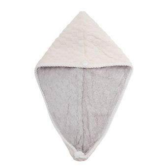 1 pc Water-absorbent Double Layer Hair Towel for Bathroom Hotel