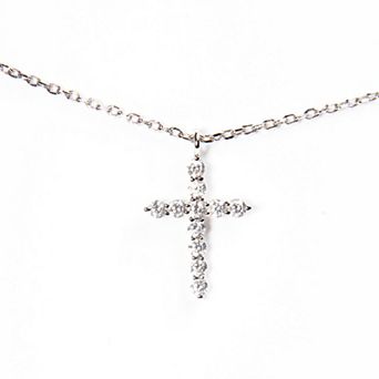 Belinda Jewelz Vintage Sterling Silver Cross Pendant Necklace
