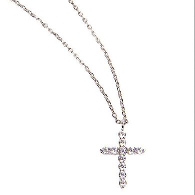 Belinda Jewelz Vintage Sterling Silver Cross Pendant Necklace