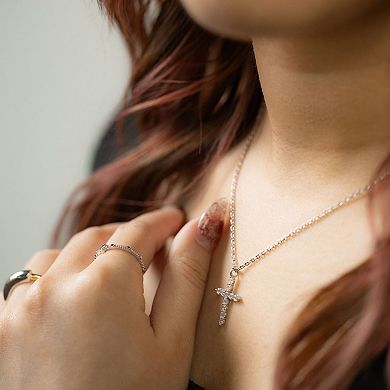 Belinda Jewelz Vintage Sterling Silver Cross Pendant Necklace