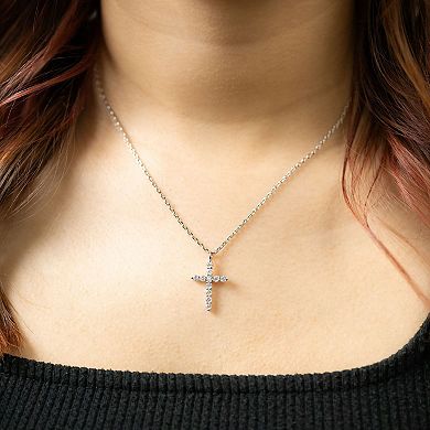 Belinda Jewelz Vintage Sterling Silver Cross Pendant Necklace