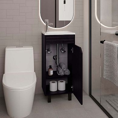 Yorkana Bathroom Vanity, 1 Door, 4 Legs